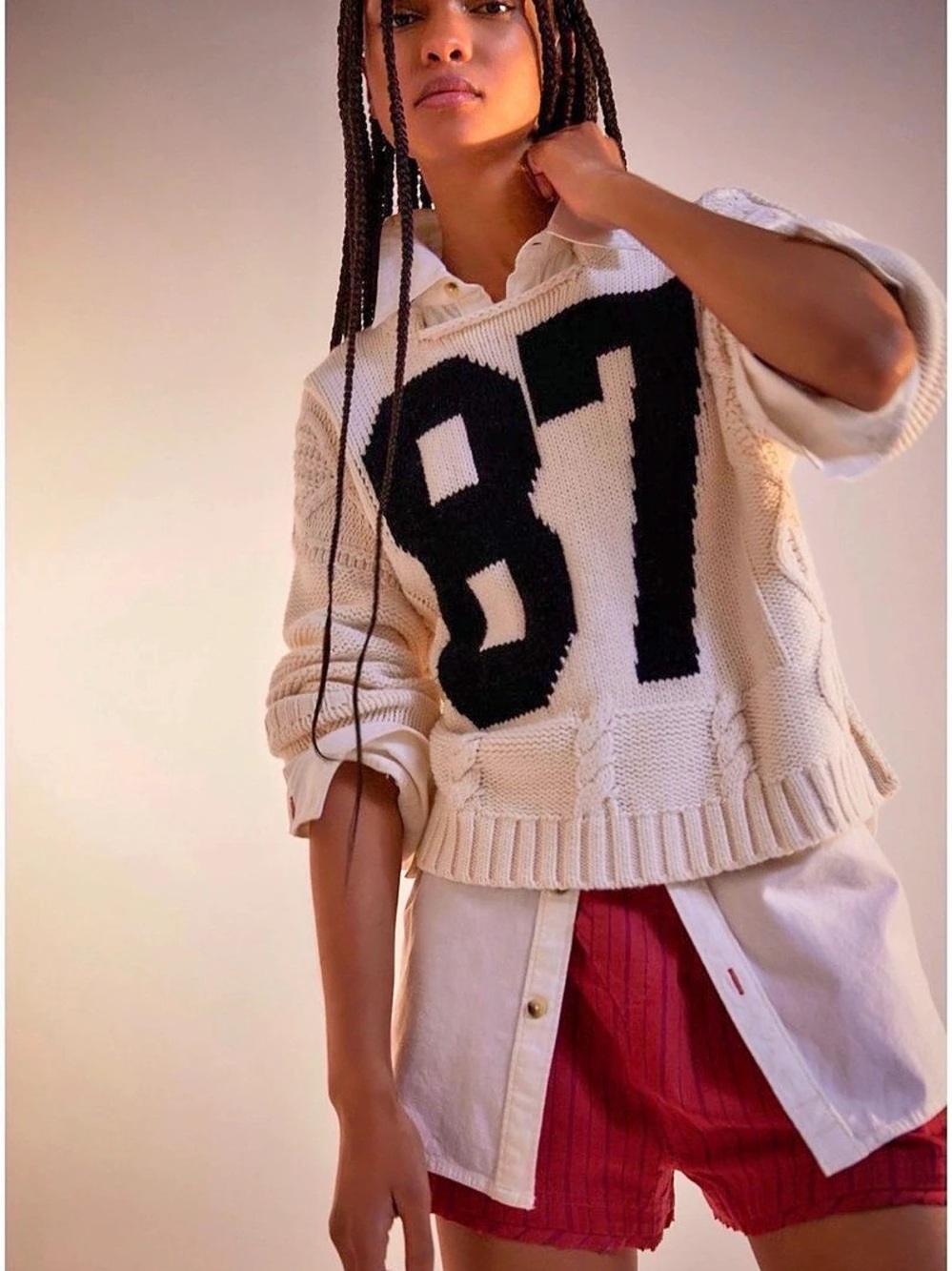 We The Free 87 Pullover Color Block Knit Pullover